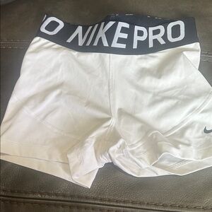 Nike Pro Women's White Athletic Shorts
